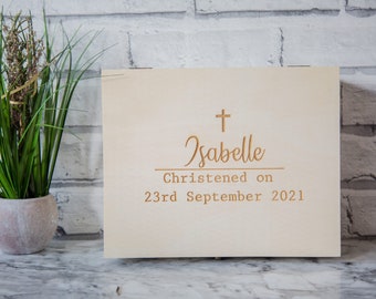 Personalised Christening Memory Box - Baptism Box