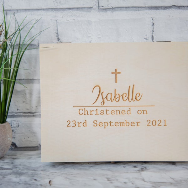 Personalised Christening Memory Box - Baptism Box