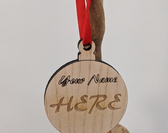 Personalised christmas bauble