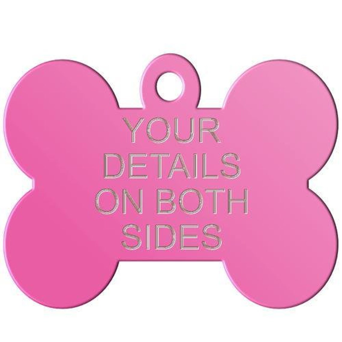 Personalised aluminium dog tag 3 sizes pet identification Etsy