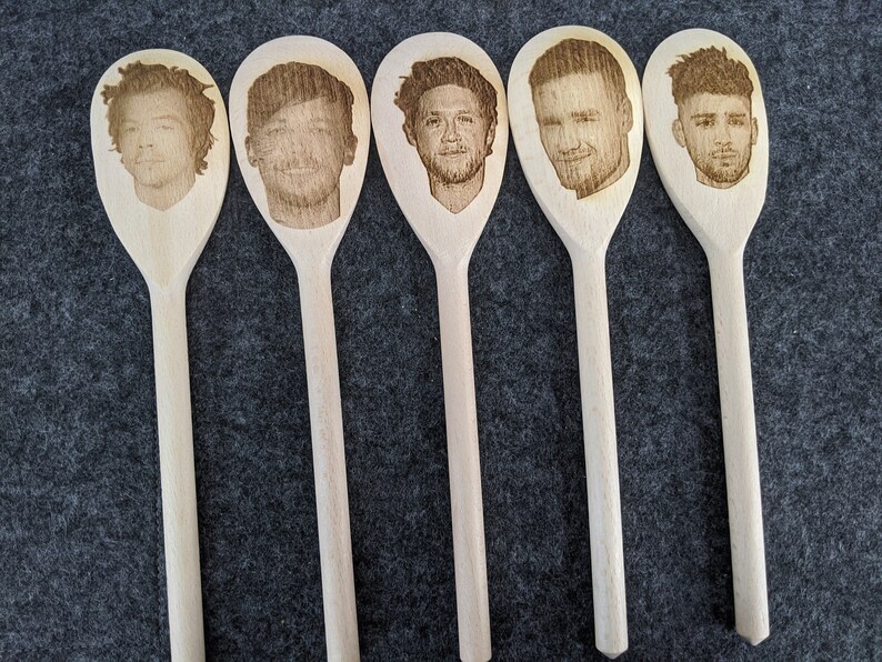 One direction gift harry styles wooden spoons personalised Etsy