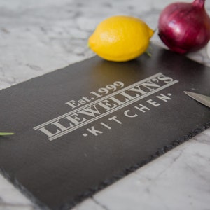 Premium Slate Cheese Board Personalised Est. Design