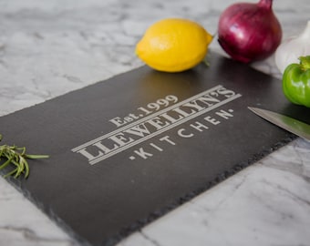 Premium Slate Cheese Board Personalised Est. Design