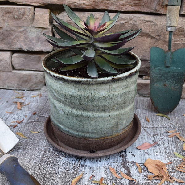Handmade Ceramic Planter, Handmade Flower Pot, Medium Planter, Succulent Planter, Wheelthrown
