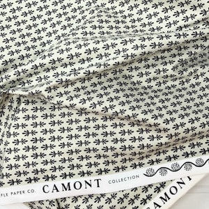 Petal in Black/Camont/Rifle Paper Co./Cotton + Steel/RJR Fabrics/100% Quilter Weight Cotton/By the Half Yard