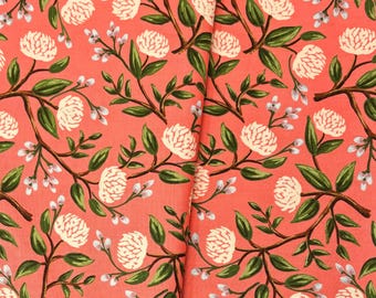 Peonies in Pink/Wildwood/Rifle Paper Co./Cotton + Steel/RJR Fabrics/100% Quilter Weight Cotton/By the Half Yard