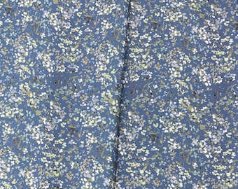 Wildflower in Blue Thistle/Floret/Kelly Ventura/Windham Fabrics/100% Quilter Weight Cotton/High Density Cotton/By the Half Yard
