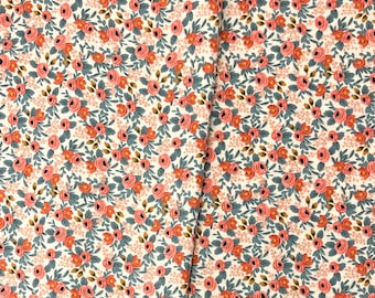 Rosa in Peach/Les Fleurs/Rifle Paper Co./Cotton + Steel/RJR Fabrics/100% Quilter Weight Cotton/By the Half Yard