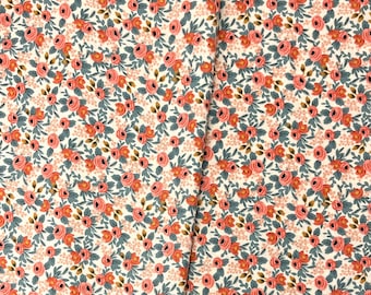 Rosa in Peach/Les Fleurs/Rifle Paper Co./Cotton + Steel/RJR Fabrics/100% Quilter Weight Cotton/By the Half Yard or Yard