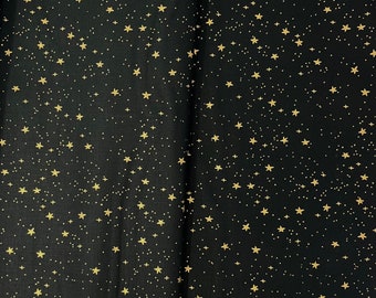 Stars in Black Metallic/Primavera/Rifle Paper Co./Cotton + Steel/RJR Fabrics/100% Quilter Weight Cotton/By the Half Yard
