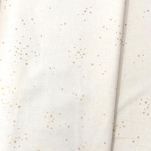 Freckles Twinkle Unbleached Metallic/Cotton + Steel Basics/Cotton + Steel/RJR Fabrics/100% Quilter Weight Cotton/By the Half Yard