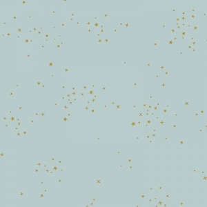 Freckles Ice Blue Metallic/Cotton + Steel Basics/Cotton + Steel/RJR Fabrics/100% Quilter Weight Cotton/By the Half Yard