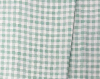 Painted Gingham in Mint/Meadow/Rifle Paper Co./Cotton + Steel/RJR Fabrics/100% Quilter Weight Cotton/By the Half Yard
