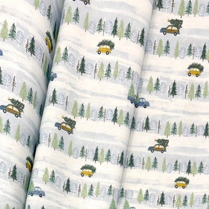 CLEARANCE/Snow Drive in Ice/Digital Print/Dear Stella/100% Quilting Weight Cotton/By the Yard