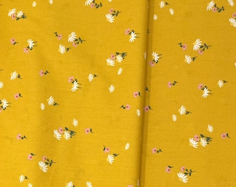 Delicate Buttercup/The Flower Fields/Maureen Cracknell/Art Gallery Fabrics/100% Quilter Weight Cotton/By the Half Yard or Yard
