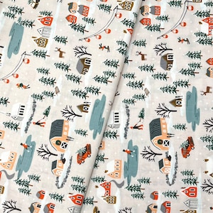 Holiday Village in Cream/Holiday Classics II/Rifle Paper Co./Cotton + Steel/RJR Fabrics/100% Quilter Weight Cotton/By the Half Yard