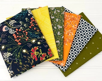 Fat Quarter/Half Yard Bundle/Curated Collection/Meadow in Bold/Hand Selected/Art Gallery Fabrics/Six Prints/100% Cotton/Quilting Weight