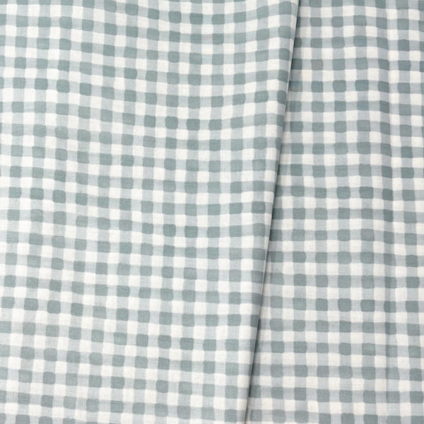 Painted Gingham in Slate/Meadow/Rifle Paper Co./Cotton + Steel/RJR Fabrics/100% Quilter Weight Cotton/By the Half Yard