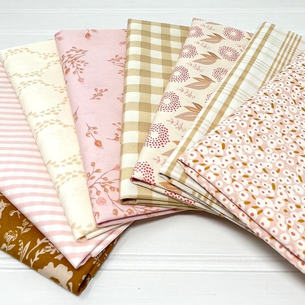 Fat Quarter/Half Yard Bundle/Curated Collection/Hand Selected/Lullaby/Eight Prints/100% Cotton/Quilting Weight