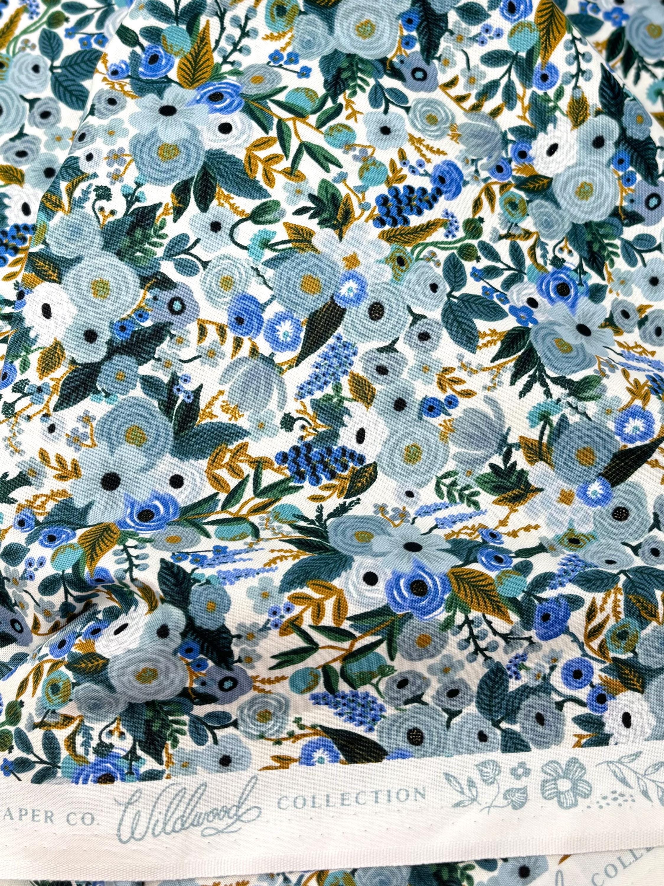 【色: Garden Party Blue】【Rifle Paper Co.】M Rifle Paper Co. - Garden Party - Blue Fabric – Pearls and