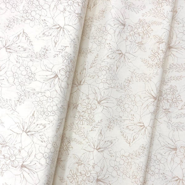 Natural Bouquet/Soften the Volume/AGF Studios/Art Gallery Fabrics/100% Quilter Weight Cotton/By the Half Yard or Yard