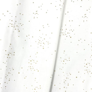 Freckles in Cloud White Metallic/Cotton + Steel Basics/Cotton + Steel/RJR Fabrics/100% Quilter Weight Cotton/By the Half Yard