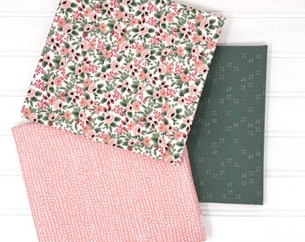 Whole Cloth Quilt Kit/DIY Baby Quilt/Quilt Kit for Baby/Premium Quilting Weight Fabric/Rosa in Rose/100% Cotton