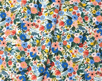 Petite Garden Party in Blue/Wildwood/Rifle Paper Co./Cotton + Steel/RJR Fabrics/100% Quilter Weight Cotton/By the Half Yard