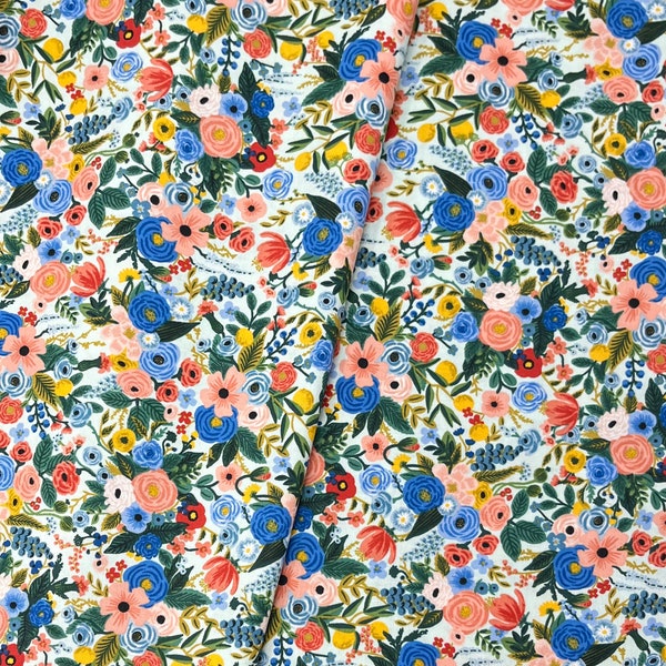 Petite Garden Party in Blue/Wildwood/Rifle Paper Co./Cotton + Steel/RJR Fabrics/100% Quilter Weight Cotton/By the Half Yard or Yard