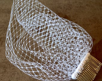 Birdcage Veil - Avaliable in White, Ivory and Black