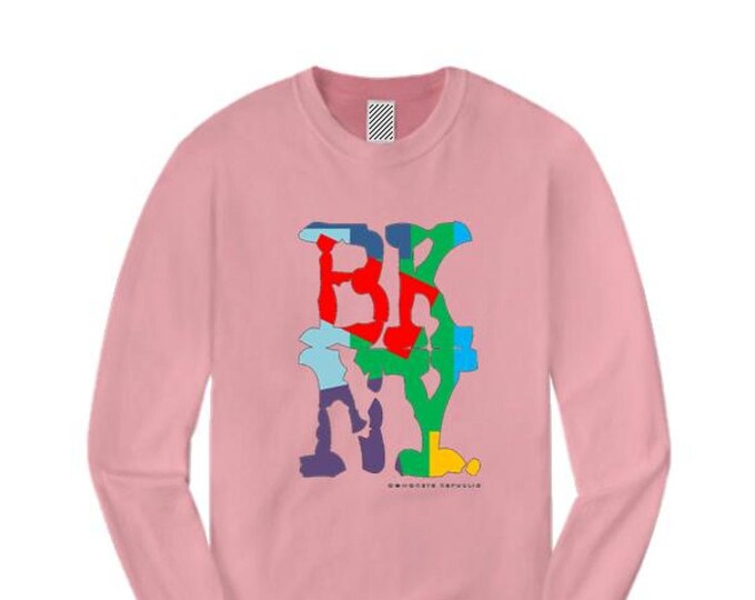 Women's long sleeve Hip Hop/Graffiti fashion t-shirts, 'Kolor' BKNY (Brooklyn, New York) graphic (size Sm-4X)