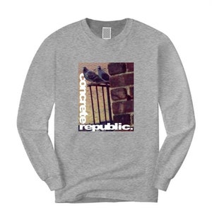 Mens long sleeve urban fashion tee, &#39;The Usual Suspects&#39; NYC pigeon graphic (size Sm-4XL)