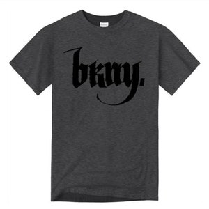 Mens urban fashion tee, &#39;Goth&#39; BKNY (Brooklyn, New York) calligraphy style graphic (sizes Sm-4XL)