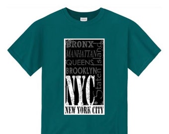 メンズ アーバン ファッション T シャツ「The Block, NYC」(ニューヨーク市) グラフィティ/ヒップホップ スタイルのグラフィック T シャツ (サイズ Sm-4XL)