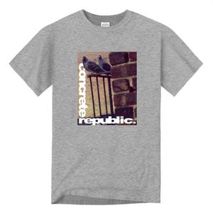 Mens urban fashion tee, &#39;The Usual Suspects&#39; NYC pigeon graphic (size Sm-4XL)