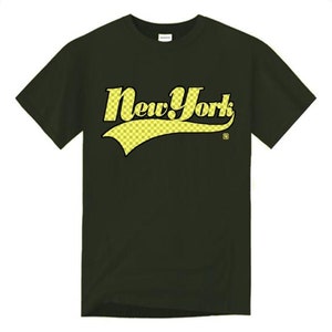 Mens &#39;New York&#39; Varsity Style Graffiti Fashion Tee (sizes Sm-4XL)