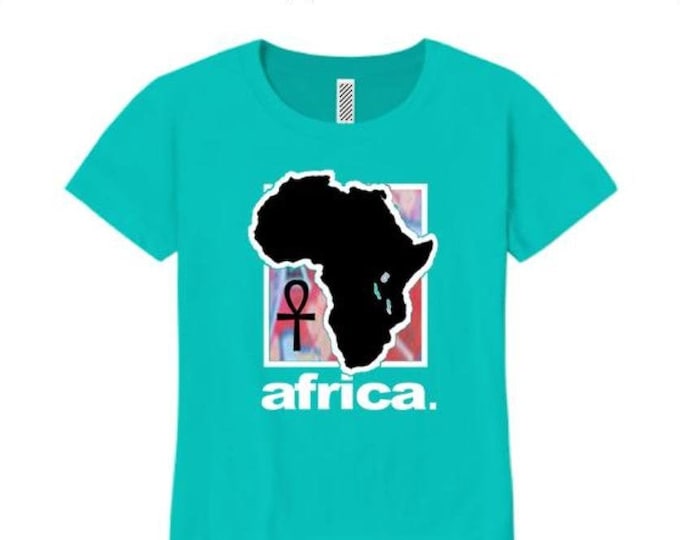 Womens Afrocentric fashion tees 'Africa Nouveau' modern, urban style graphic collection (sizes Sm-4XL)