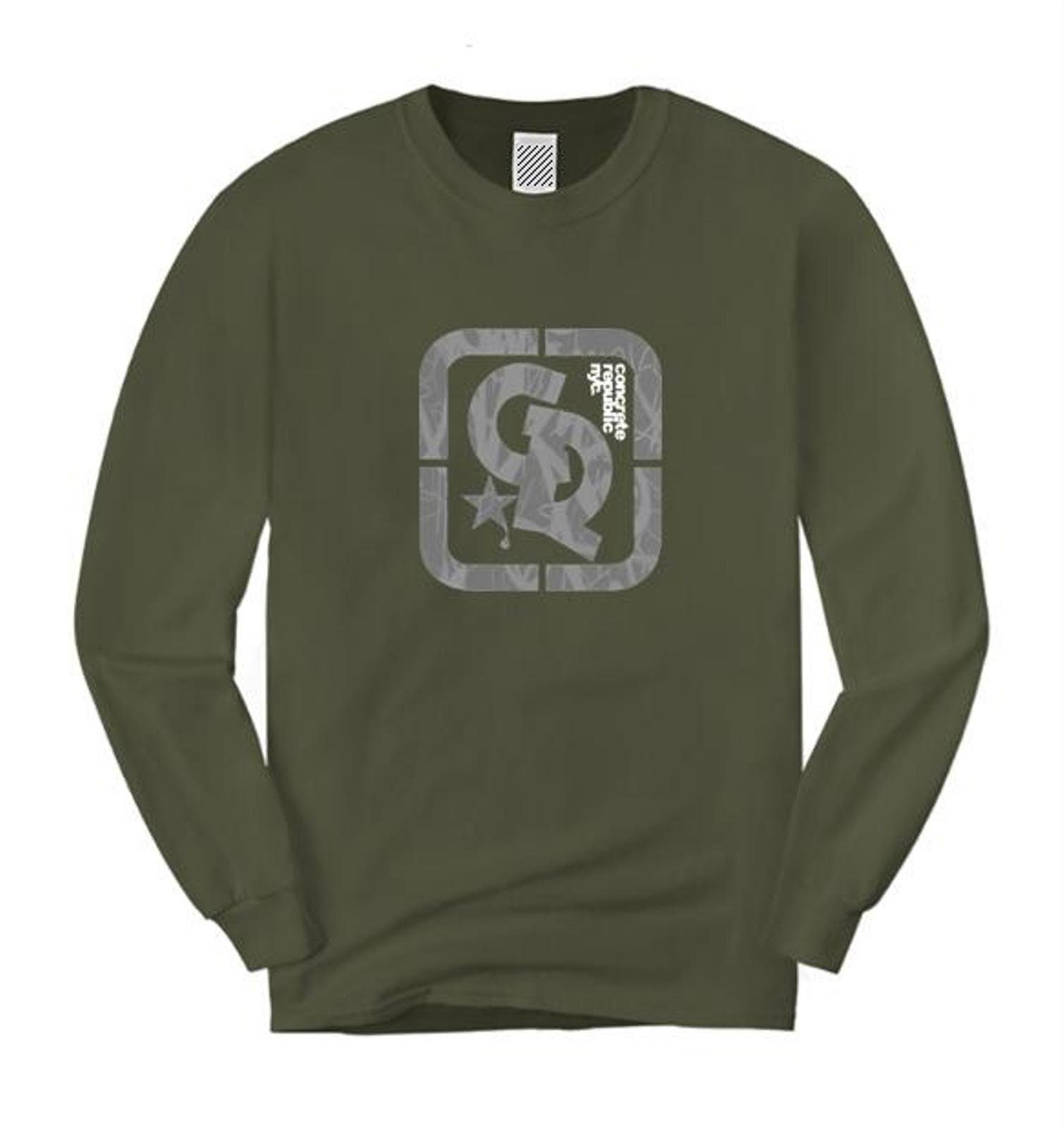 Graffiti Logo Long Sleeve T-shirt ★関税込 Mens Long Sleeve Streetwear/graffiti Tee, 'shades of Grey