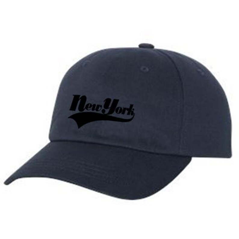 100/% Chino Twill Cotton beige Embroidered varsity style /'New York/' graphic Dad Hats adjustable strap army green blue