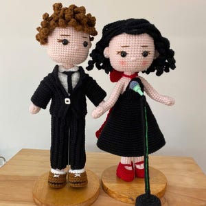 Made to order - Mrs. Maisel and Lenny Bruce Inspired Crochet Doll: Handmade Amigurumi Gift Set