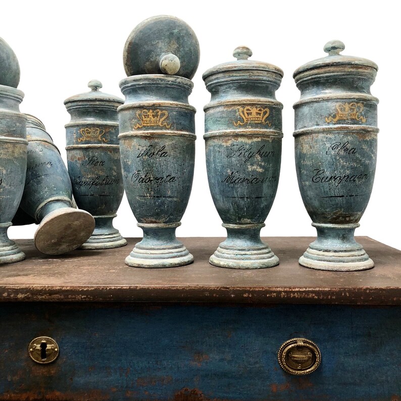 Antique Italian Apothecary Jars Spectacular And Extremely Etsy