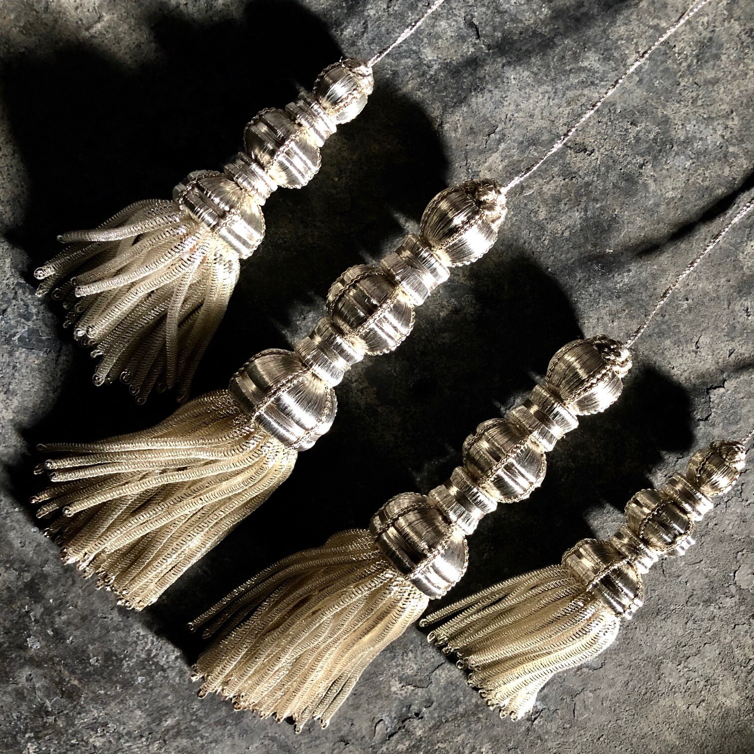 Antique Spanish Metallic Tassels Two Pairs Or Four Exquisite Etsy