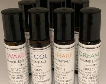 Essential Oil Roll-On Blends 10 ml | Essential Oil Roller On | Roller Blends, Many Varieties! Perfect Gift | Aromatherapy Oil Roller Blends