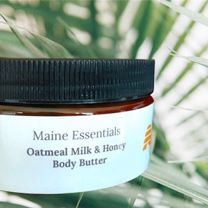 Oatmeal Milk Honey Body Lotion, Hand Body and Foot Cream-Oatmeal Milk Honey Lotion- Body Butter Lotion Body Cream- Hempseed Oil Butter 8oz