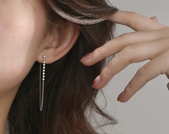 extremely long earrings