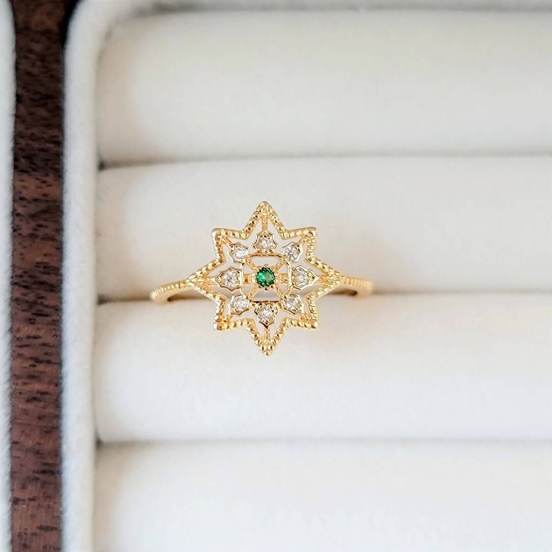 Gold Star Ring,celestial Ring,adjustable Ring,antique Ring,statement ...