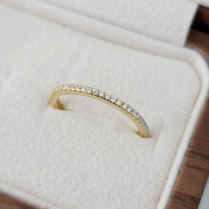 Thin gold ring, eternity ring,gold midi ring, dainty cz ring,gold stacking ring,infinity band ring,thin band ring,ultra thin ring