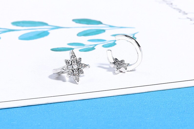 Star Ear Cuff Ear Cuff No Piercing Starburst Ear Cuff Etsy