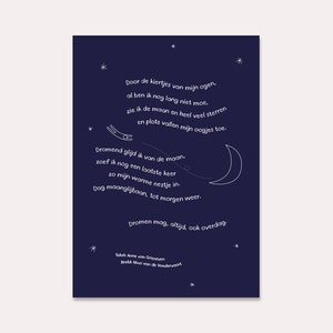 A5 Poem Card #2 i.c.w. Mam-An (biglietto illustrato con poesia in olandese, specialmente per durante la gravidanza o come regalo di maternità)