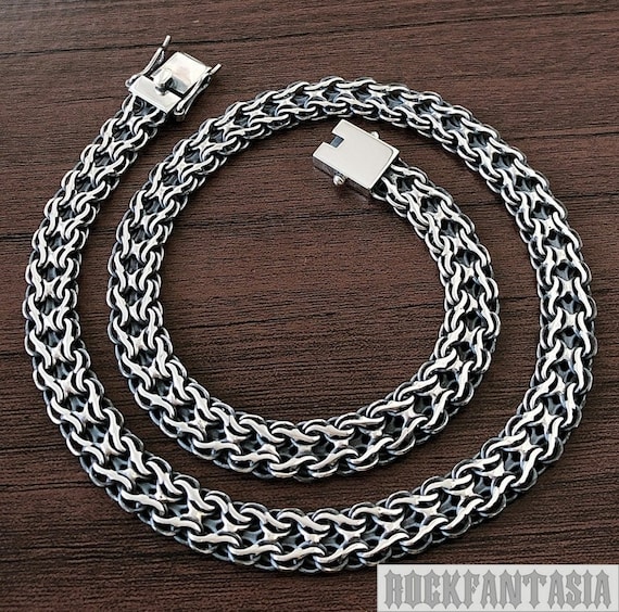 Woven on sale silver chain
